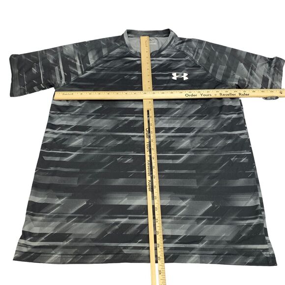 Under armour Tee Shirt Mens Size Medium Gray Tie Dye Heatgear Loose Short Sleeve - Picture 5 of 13